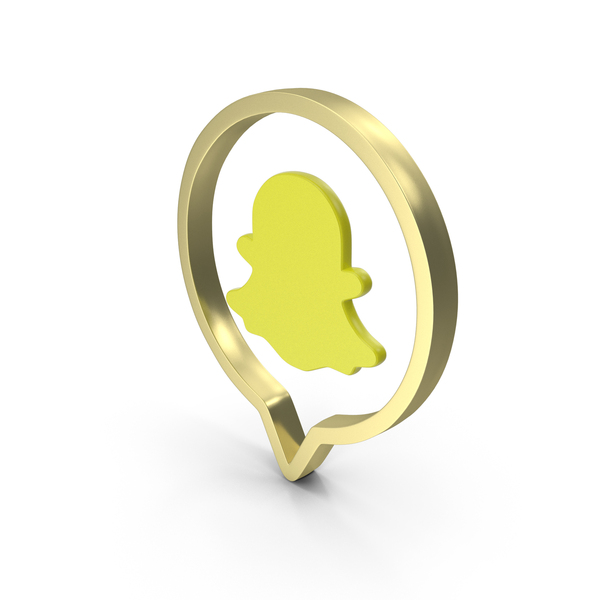 Logo: Gold Snapchat Chat Icon PNG & PSD Images