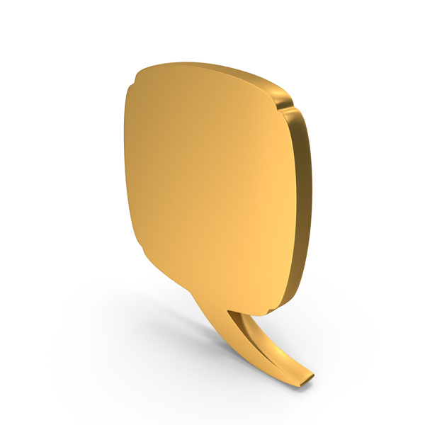 Balloon: Gold Speech Bubble Chat Icon PNG & PSD Images