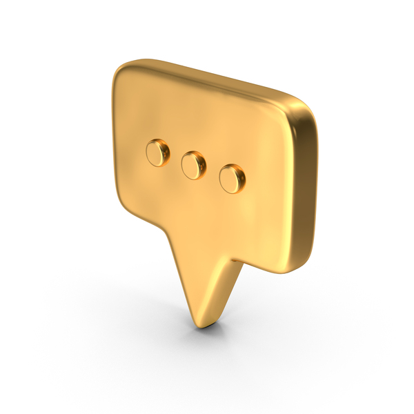 Gold Speech Bubble Icon Png Images Psds For Download Pixelsquid S E