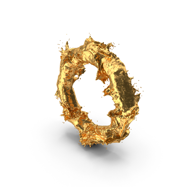 Symbols: Gold Splash Octagon Shape PNG & PSD Images
