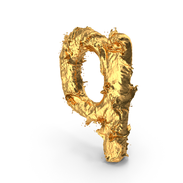 Language: Gold Splash Small Letter q PNG & PSD Images