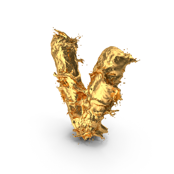 Language: Gold Splash Small Letter v PNG & PSD Images Language: Gold Splash Small Letter v PNG & PSD Images