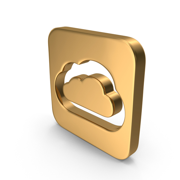 Symbols: Gold Square Cloud Icon PNG & PSD Images Symbols: Gold Square Cloud Icon PNG & PSD Images