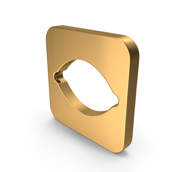 Symbols: Gold Square Lemon Icon PNG & PSD Images