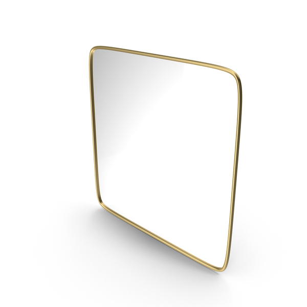 Gold Square Mirror PNG & PSD Images