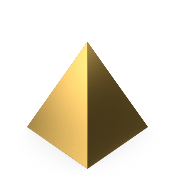 Gold Square Pyramid PNG & PSD Images