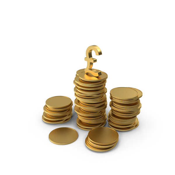Coin: Gold Stack of Coins with Pound Sterling Symbol PNG & PSD Images Coin: Gold Stack of Coins with Pound Sterling Symbol PNG & PSD Images