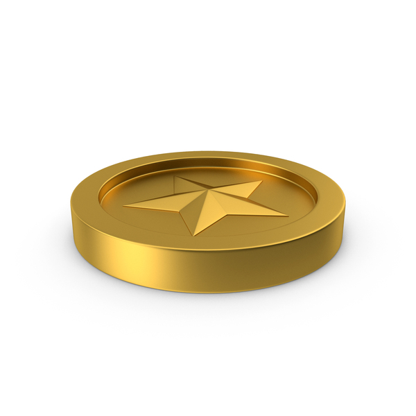 Gold Star Coin PNG & PSD Images Gold Star Coin PNG & PSD Images