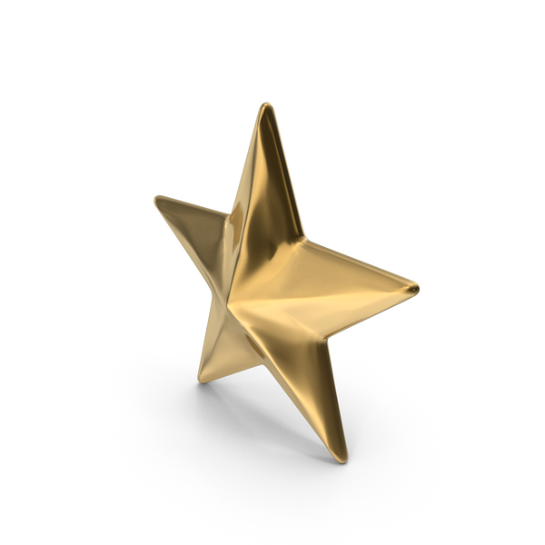 Gold Star Shape PNG & PSD Images