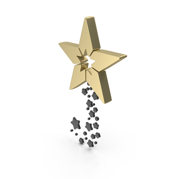 Symbols: Gold Star With Sparks PNG & PSD Images