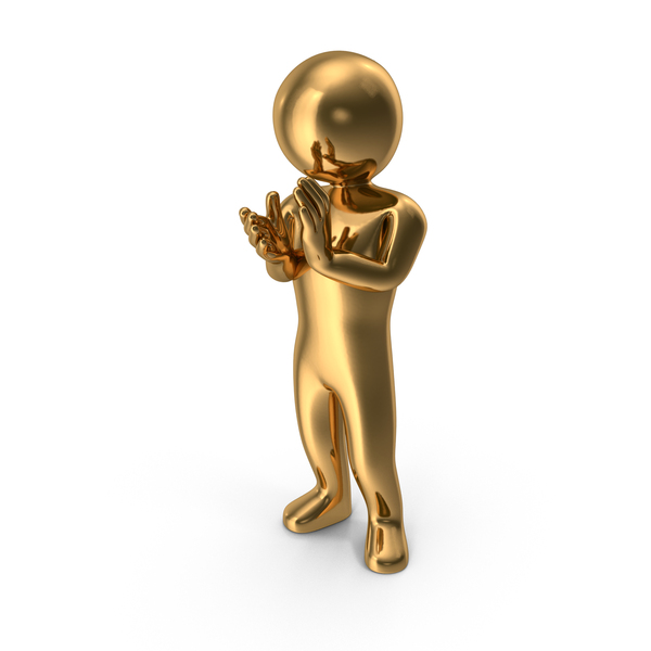 Characters: Gold Stickman Clapping Hands PNG & PSD Images Characters: Gold Stickman Clapping Hands PNG & PSD Images