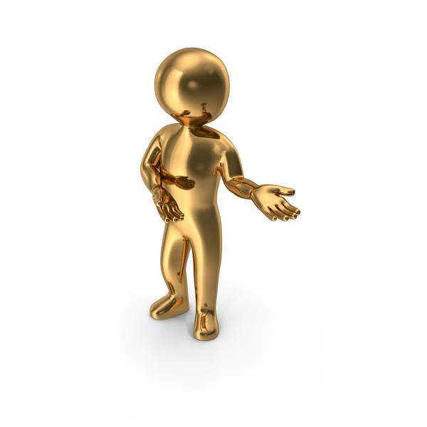 Gold Stickman Showcasing PNG Images & PSDs for Download | PixelSquid ...