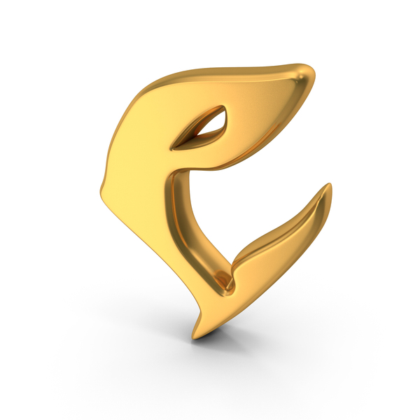 Language: Gold Stylish Gothic Font Small Letter E PNG & PSD Images