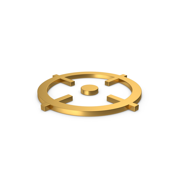 Crosshair: Gold Symbol Aim PNG & PSD Images