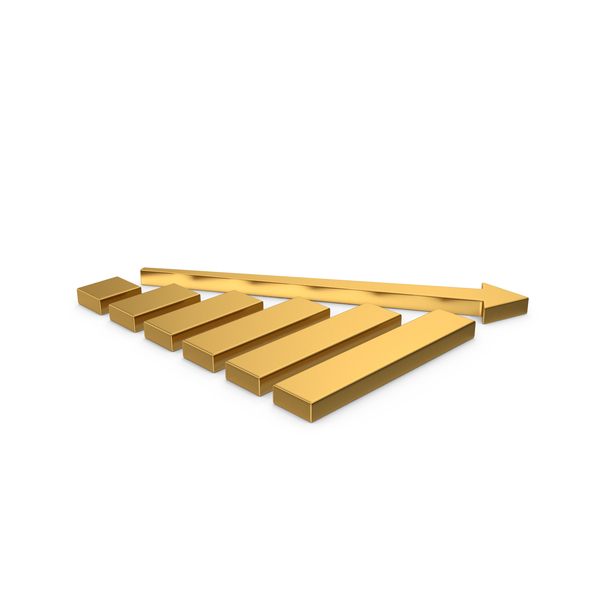 Bar: Gold Symbol Graph PNG & PSD Images
