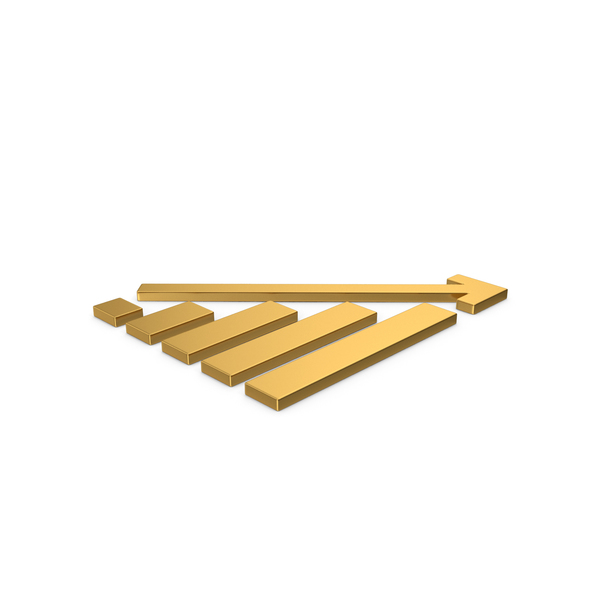 Line: Gold Symbol Graph Chart PNG & PSD Images