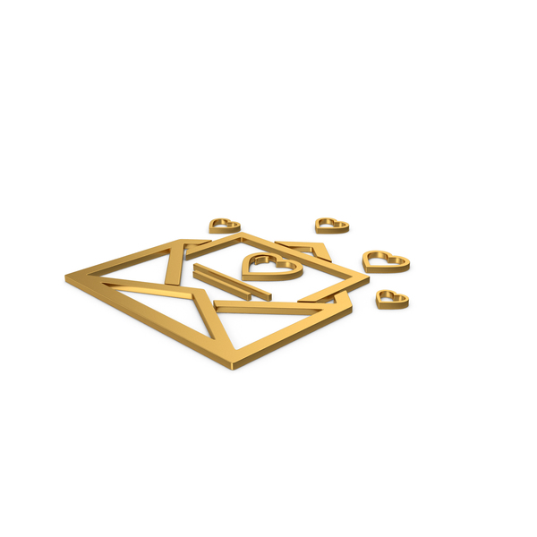 Language: Gold Symbol Love Letter PNG & PSD Images Language: Gold Symbol Love Letter PNG & PSD Images