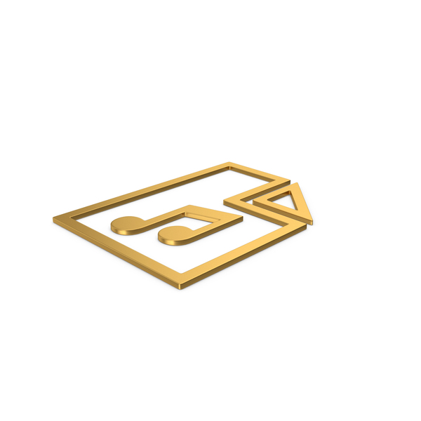 Computer Icon: Gold Symbol Music File PNG & PSD Images Computer Icon: Gold Symbol Music File PNG & PSD Images