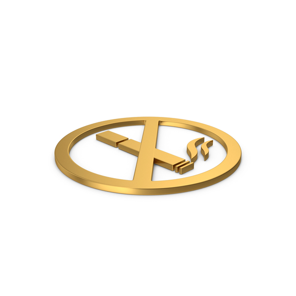 Gold Symbol No Smoking PNG & PSD Images Gold Symbol No Smoking PNG & PSD Images