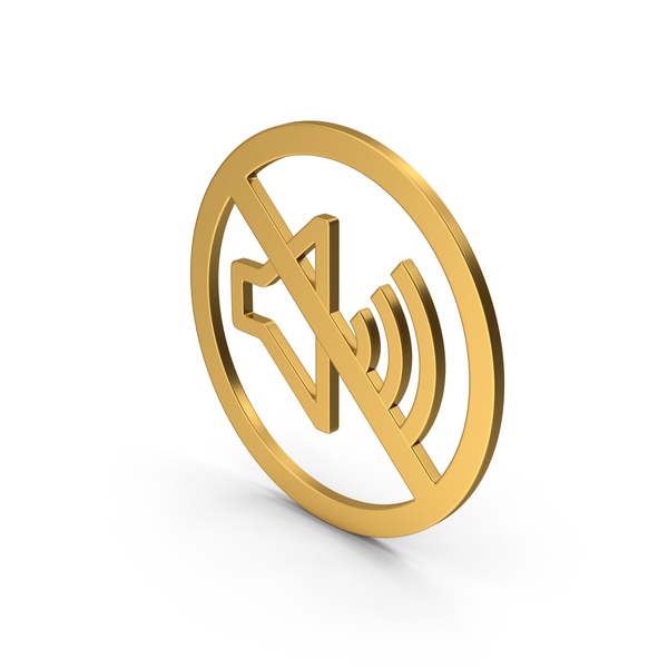 Logo: Gold Symbol No Sound PNG & PSD Images Logo: Gold Symbol No Sound PNG & PSD Images