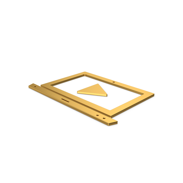 Logo: Gold Symbol Notebook With Play Button PNG & PSD Images Logo: Gold Symbol Notebook With Play Button PNG & PSD Images