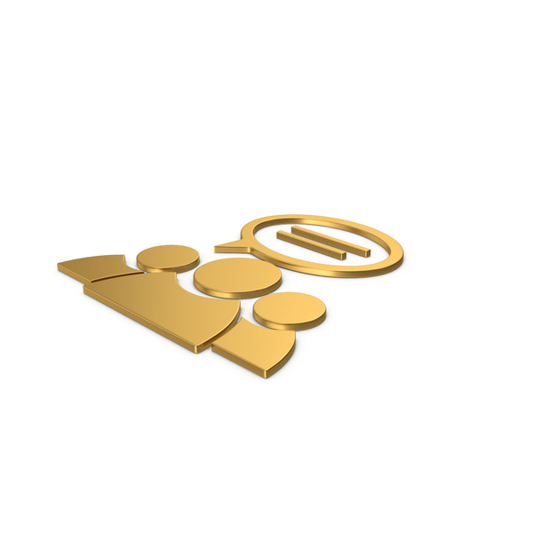 Logo: Gold Symbol People Talking PNG & PSD Images Logo: Gold Symbol People Talking PNG & PSD Images