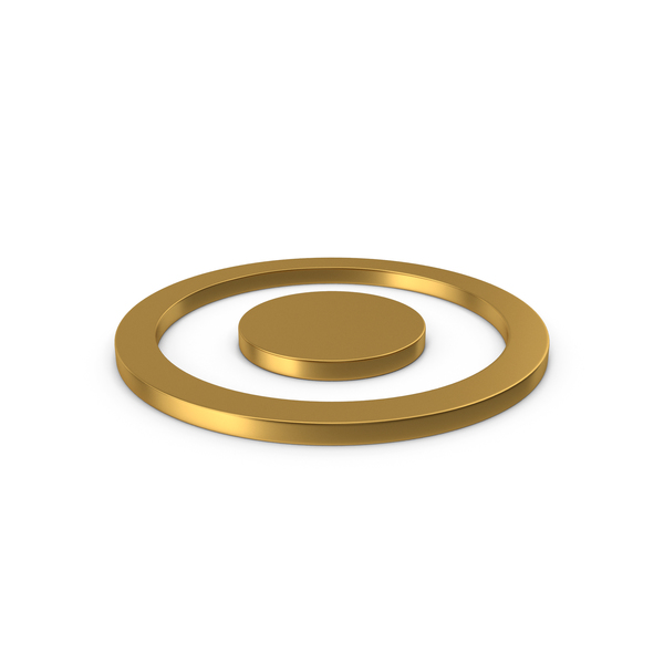 Logo: Gold Symbol Rec Button PNG & PSD Images