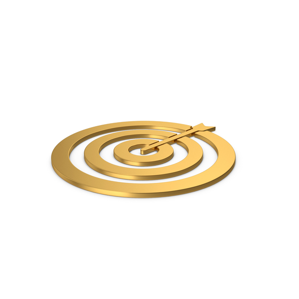 Computer Icon: Gold Symbol Target PNG & PSD Images