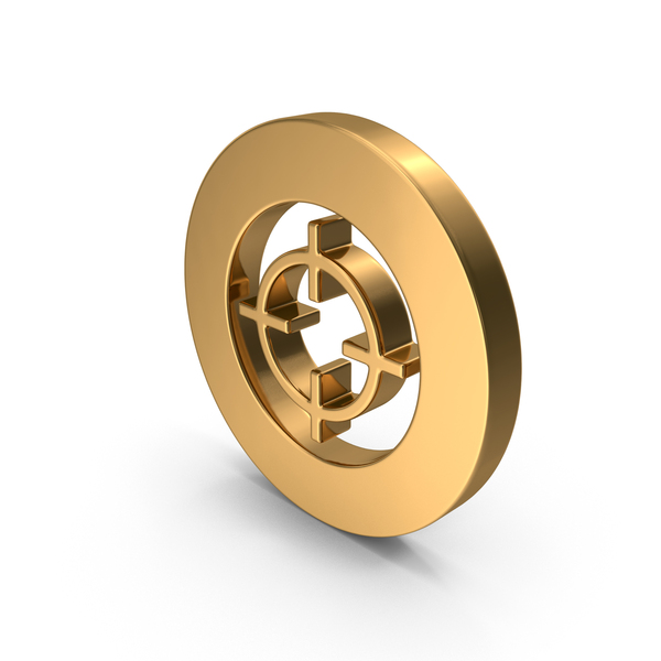 Gold Target Icon PNG Images & PSDs for Download | PixelSquid - S11992984B