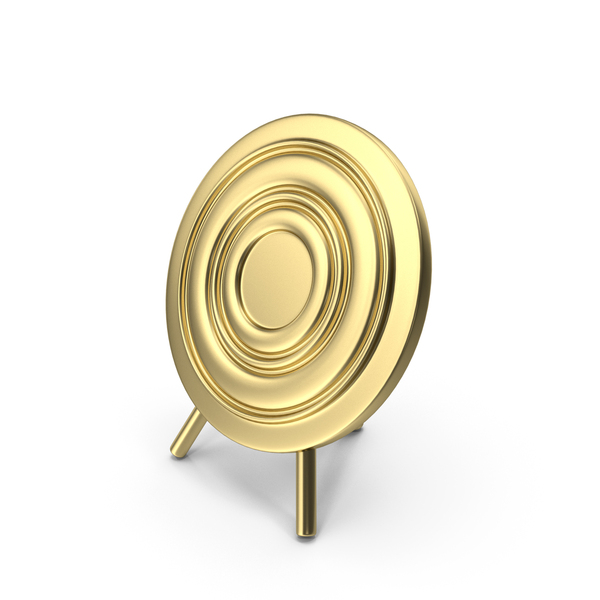 Symbols: Gold Target Icon PNG & PSD Images
