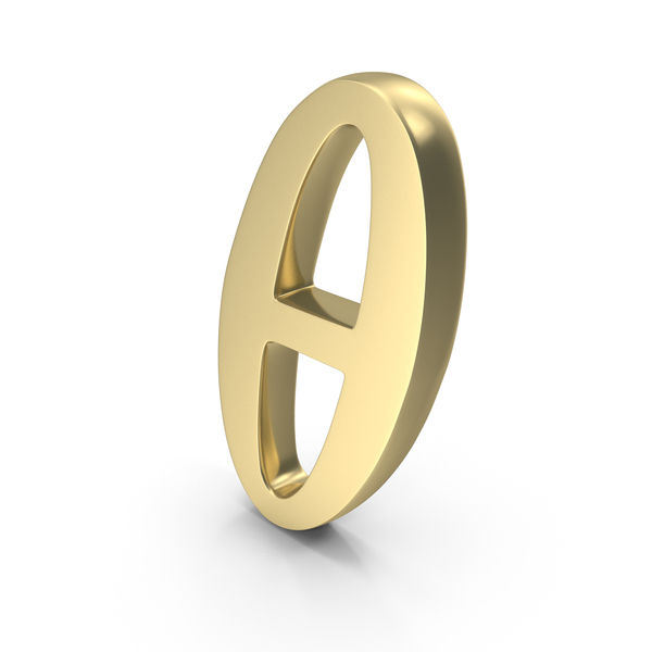 Mathematical Symbols: Gold Theta Math Symbol PNG & PSD Images