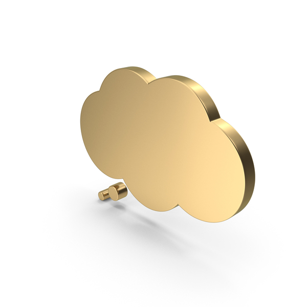 Symbols: Gold Thought Bubble Symbol PNG & PSD Images