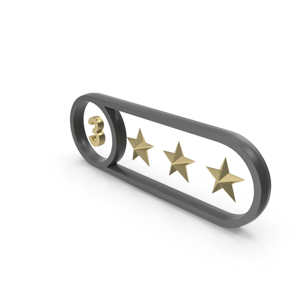 Symbols: Gold Three Star Customer Rating PNG & PSD Images