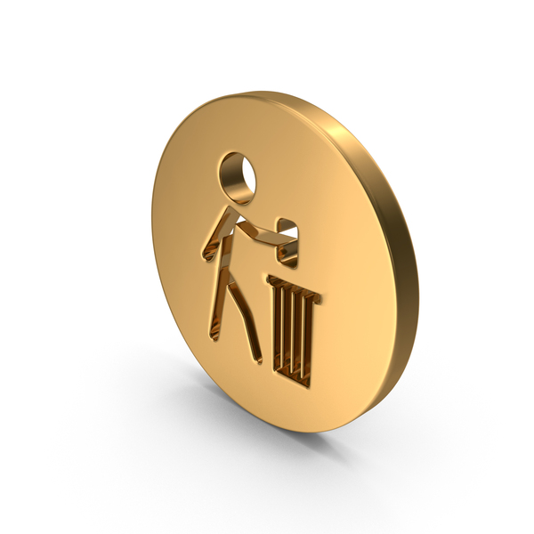 Gold Throw Out Garbage Icon PNG Images & PSDs for Download PixelSquid