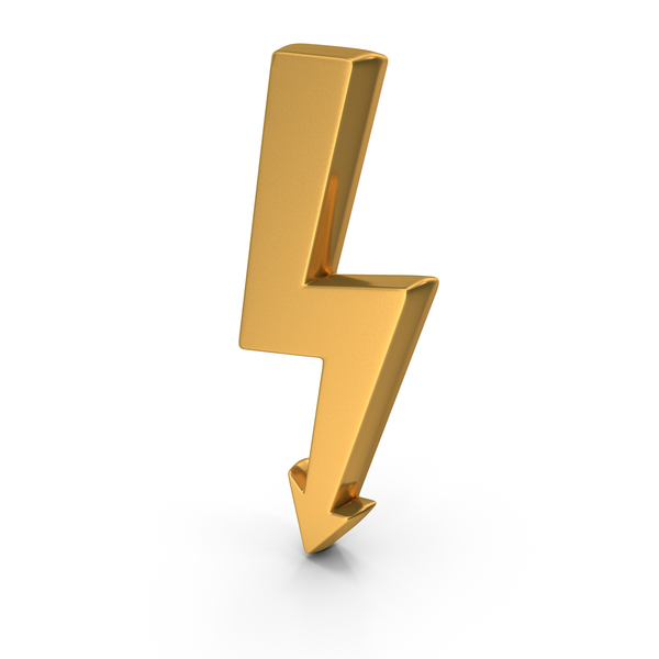 Symbols: Gold Thunderbolt Power Symbol PNG & PSD Images Symbols: Gold Thunderbolt Power Symbol PNG & PSD Images