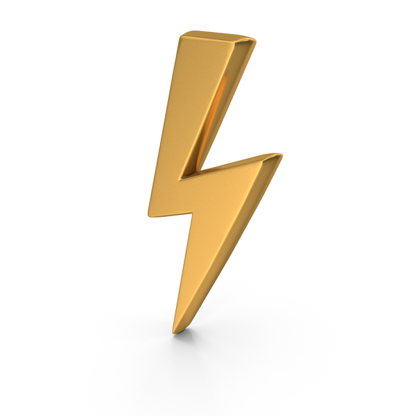 Symbols: Gold Thunderbolt Power Symbol PNG & PSD Images Symbols: Gold Thunderbolt Power Symbol PNG & PSD Images