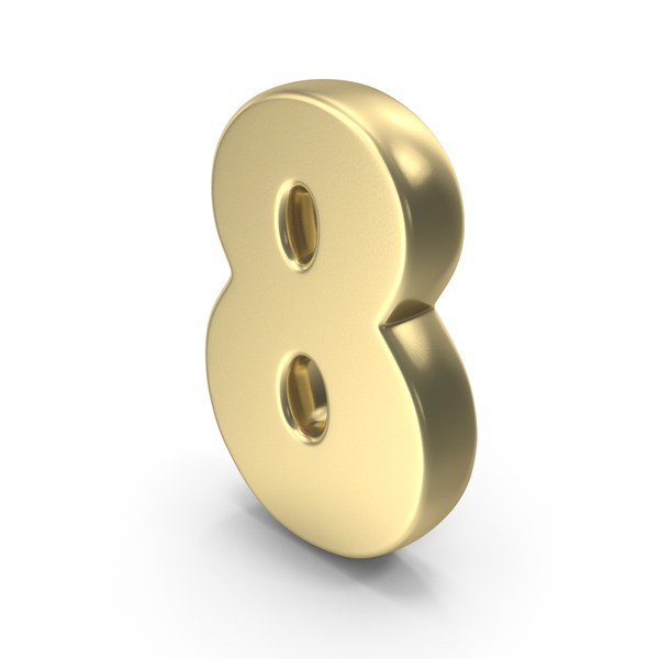 Gold Toon Number 8 PNG & PSD Images Gold Toon Number 8 PNG & PSD Images