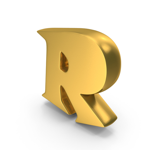 Gold Toon Style Capital Alphabet R PNG Images & PSDs for Download ...