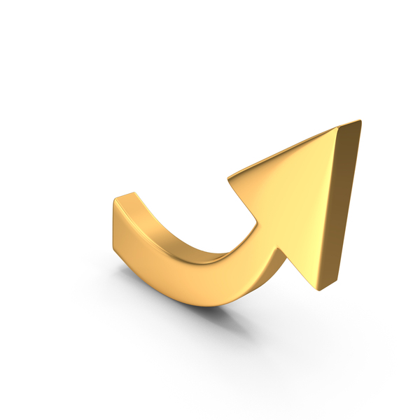 Directional: Gold Up Arrow PNG & PSD Images