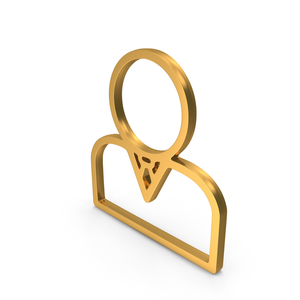Symbols: Gold User Account Icon PNG & PSD Images