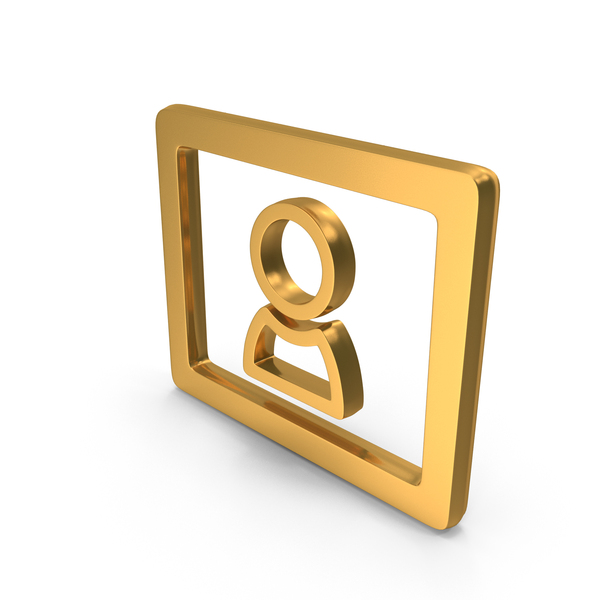 Symbols: Gold User Icon PNG & PSD Images