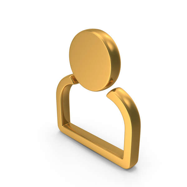 Gold User Symbol PNG Images & PSDs for Download | PixelSquid - S120166257