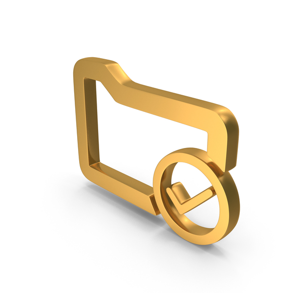 Logo: Gold Verified Folder Icon PNG & PSD Images