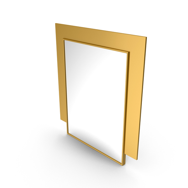 Gold Vertical Mirror PNG & PSD Images