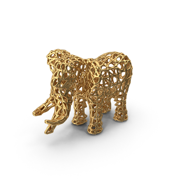 Statue: Gold Voronoi Elephant Sculpture PNG & PSD Images Statue: Gold Voronoi Elephant Sculpture PNG & PSD Images
