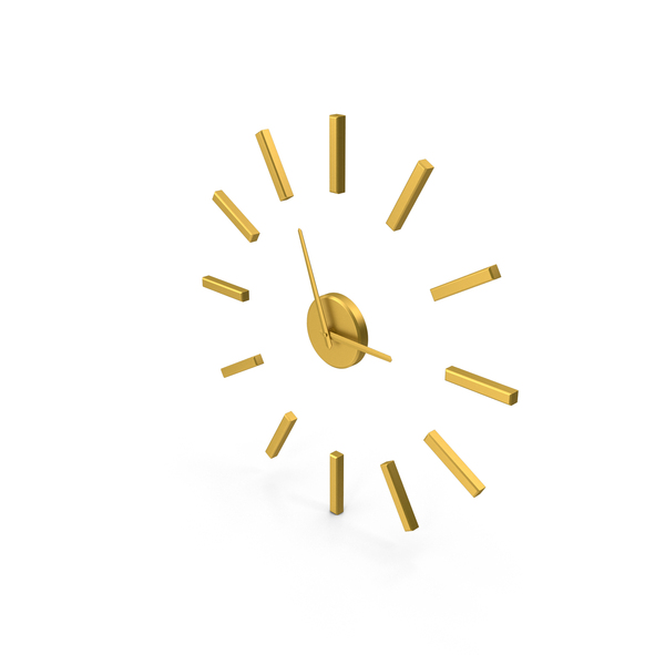 Gold Wall Clock PNG & PSD Images