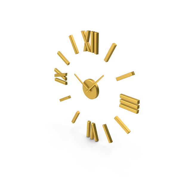 Gold Wall Clock PNG & PSD Images Gold Wall Clock PNG & PSD Images