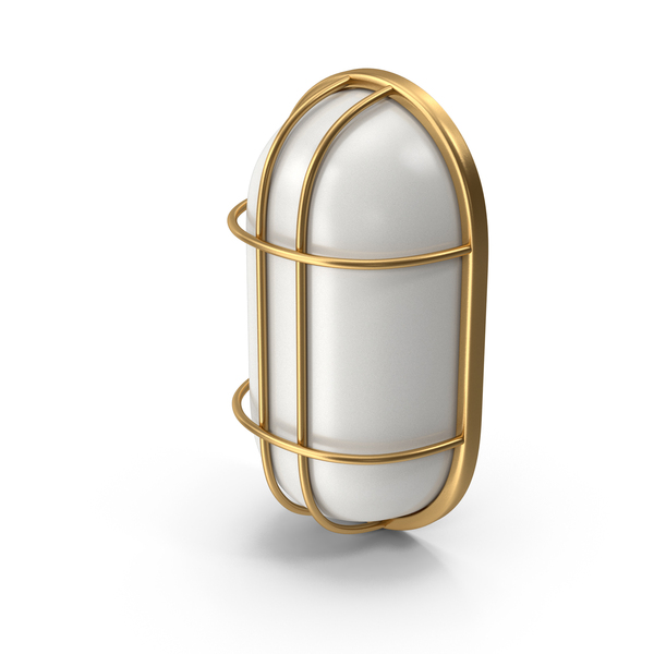 Exterior Lighting: Gold Wall Light PNG & PSD Images