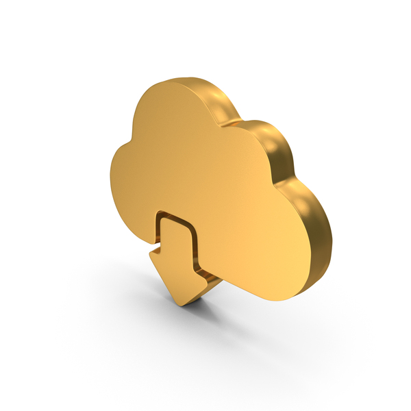 Gold Web Cloud Download Symbol PNG Images & PSDs for Download ...