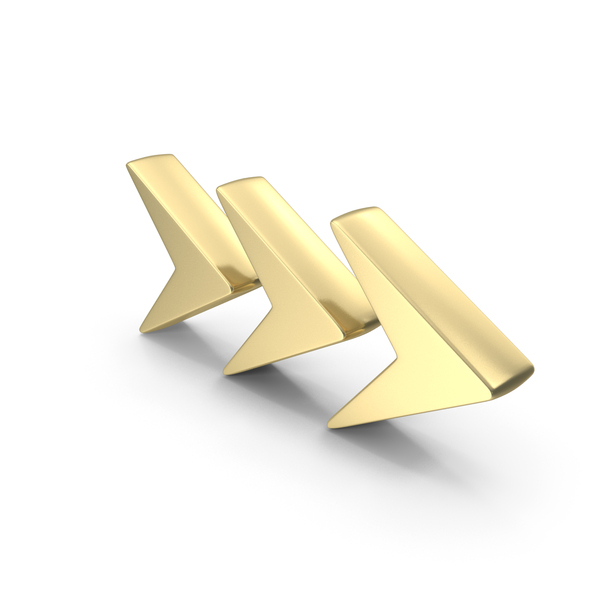 Gold Web Triple Arrow Symbol PNG Images & PSDs for Download ...